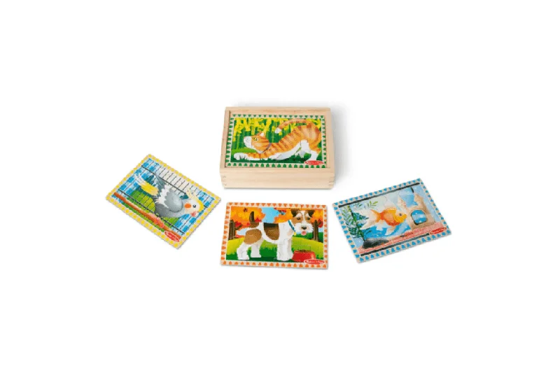 sustainably sourced wooden toys                   Melissa & Doug Puzzles in a Box (4 Puzzles)