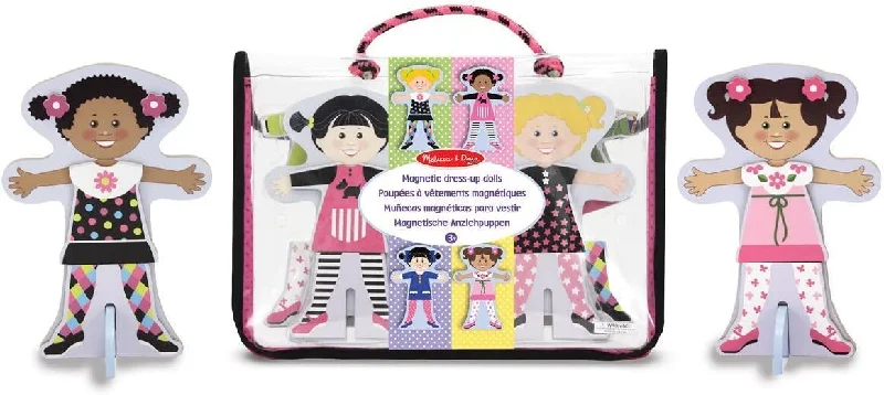 sturdy and reliable wooden toys that provide hours of fun                   Melissa & Doug 14943 Tops and Tights Magnetic Wooden Dress-Up Dolls