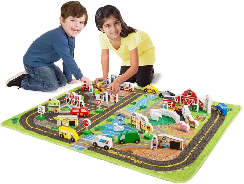robust and durable wooden toys that are built to last Melissa & Doug 15195 Deluxe Activity Road Rug Play Set with 49 Wooden Vehicles robust and durable wooden toys that are built to last Melissa & Doug 15195 Deluxe Activity Road Rug Play Set with 49 Wooden Vehicles