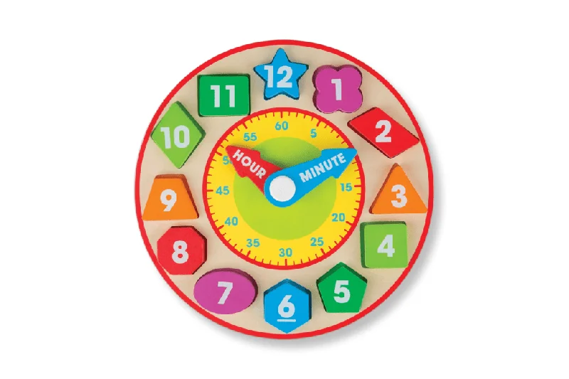 engaging and educational wooden toys                  Melissa & Doug Shape Sorting Clock