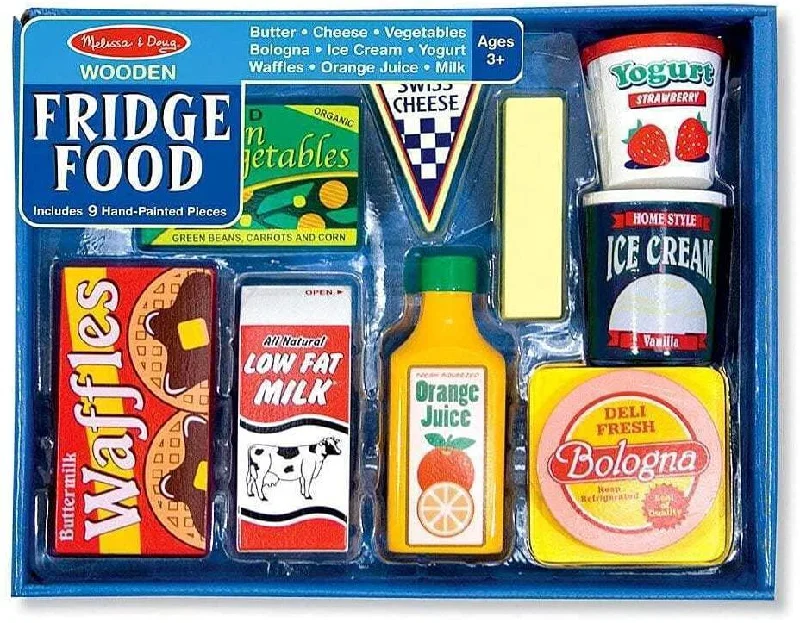 non-toxic wooden toys                   Melissa & Doug 14076 Wooden Fridge Food