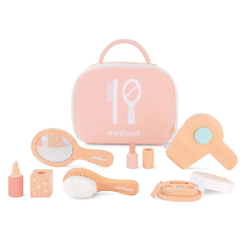 age-appropriate wooden toys                   Miniland Dolls Wooden Beauty Set