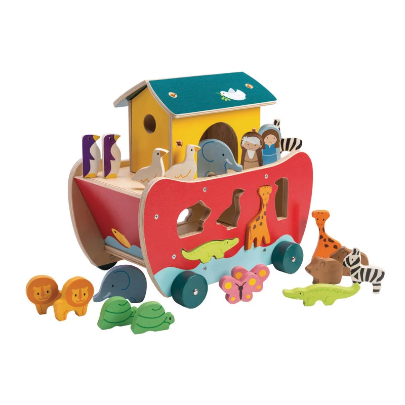 skillfully made wooden toys               Noah's Shape Sorter Ark