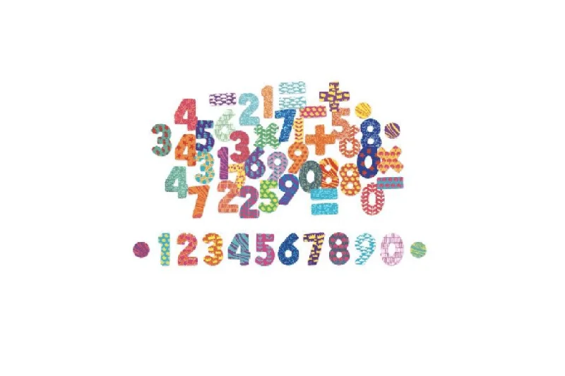 sturdy and long-lasting wooden toys for active play                   Number Magnets by Vilac