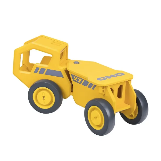 safe wooden toys for babies              OHO Construction Truck - Yellow