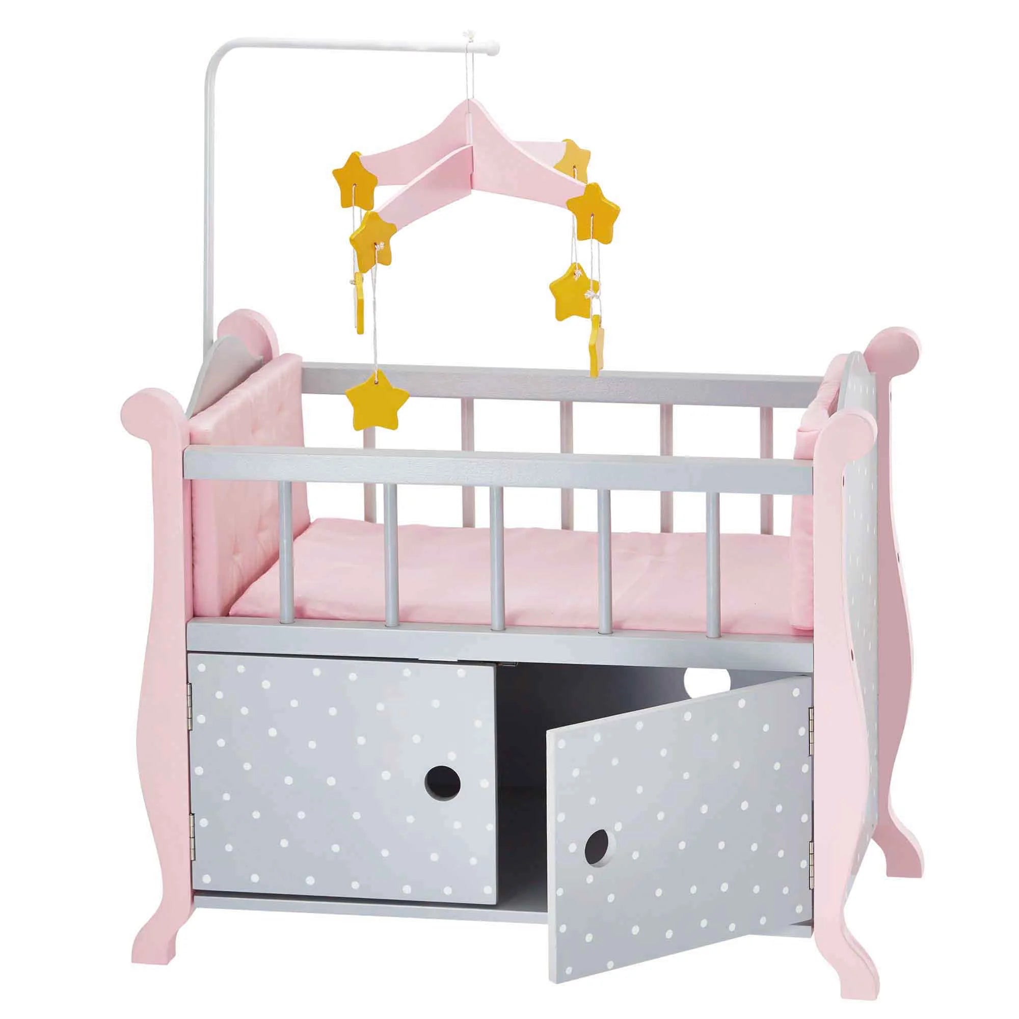 eco-friendly and sustainable wooden toys that promote environmental awareness Teamson Olivia's Little World Polka Dot Princess Wooden Baby Doll Crib eco-friendly and sustainable wooden toys that promote environmental awareness Teamson Olivia's Little World Polka Dot Princess Wooden Baby Doll Crib