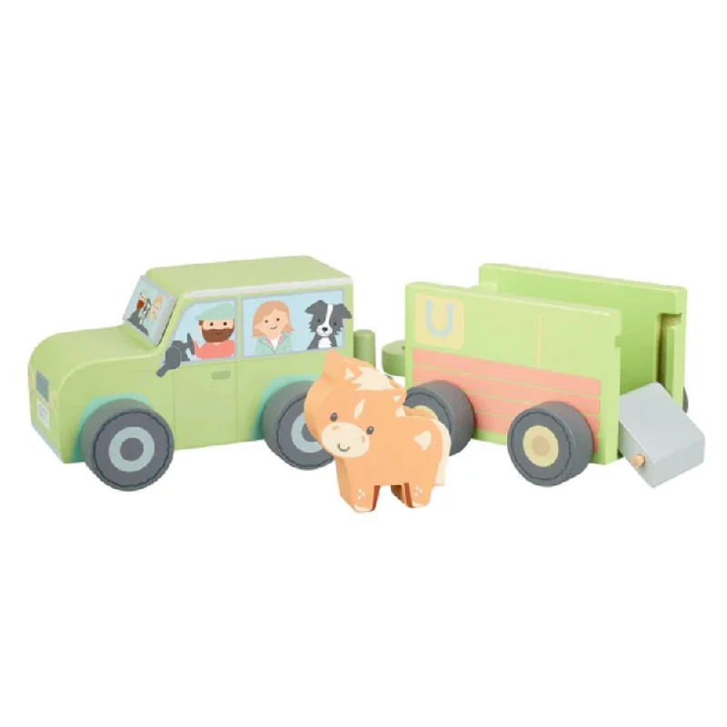 safe and appropriate wooden toys for young children                   Orange Tree Toys Wooden 4x4 & Horsebox