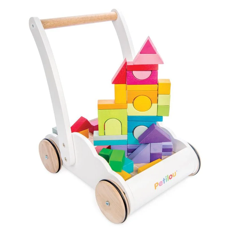 thoughtfully designed wooden toys              Petitlou Rainbow Cloud Walker