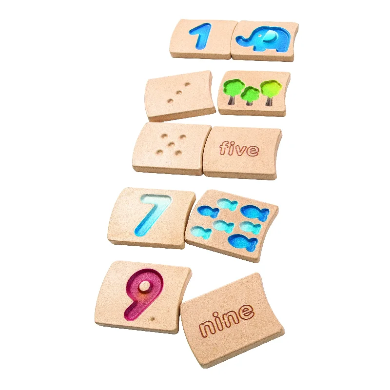 naturally finished and non-toxic wooden toys                   Numbers 1 - 10 set