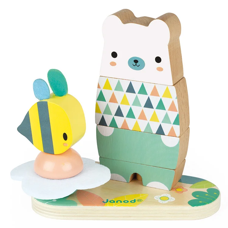 engaging wooden toys                   Pure Stackable Bear