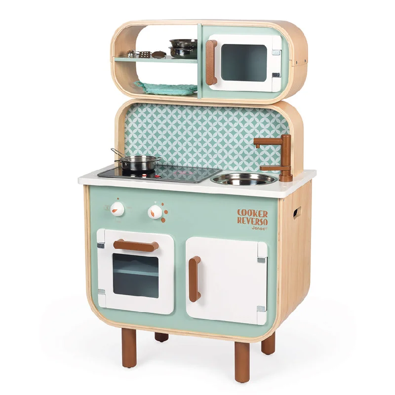 safe and appropriate wooden toys for young children                   Reversible Kitchen Laundry