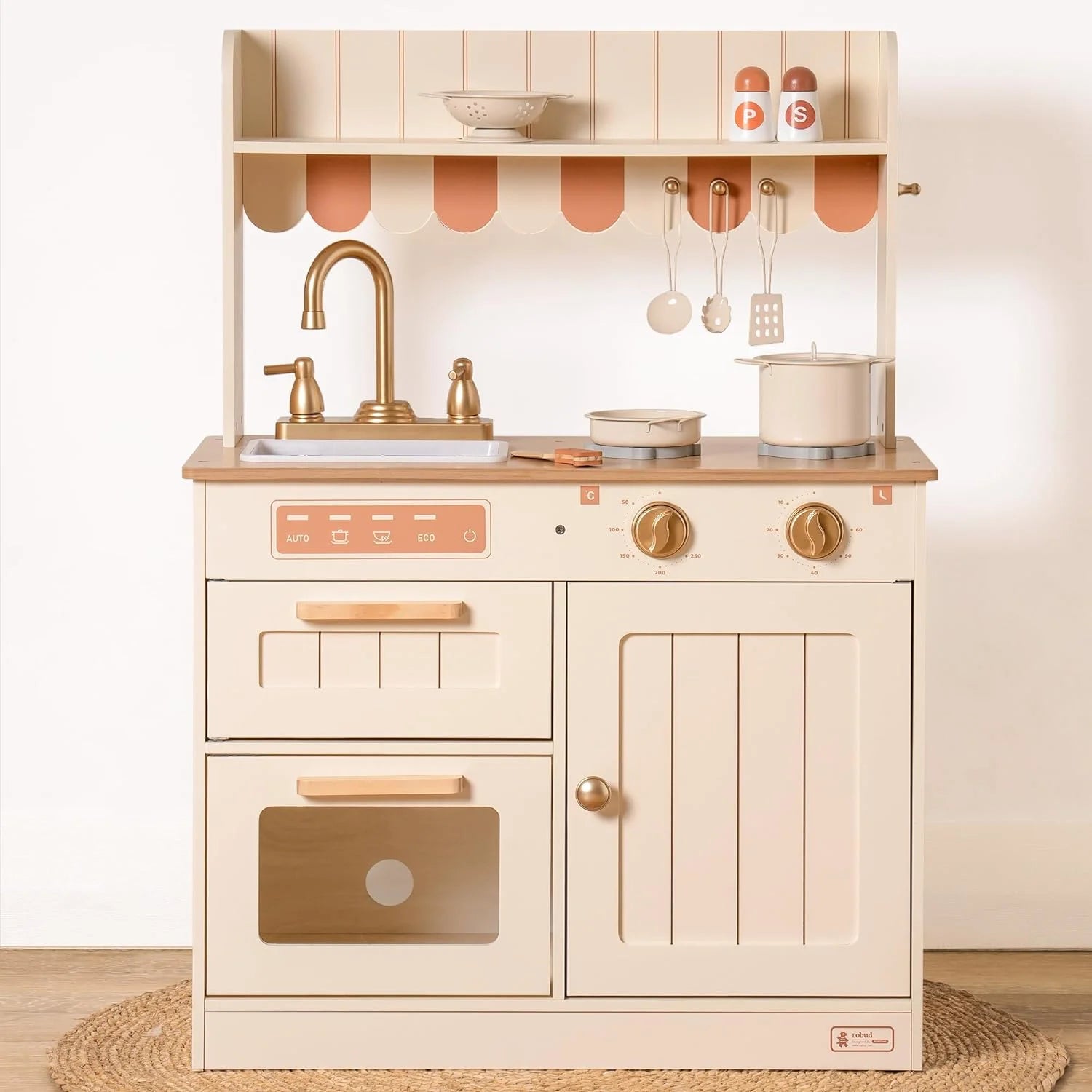 robust and child-safe wooden toys for all ages ROBUD Vintage Style Wooden Play Kitchen robust and child-safe wooden toys for all ages ROBUD Vintage Style Wooden Play Kitchen