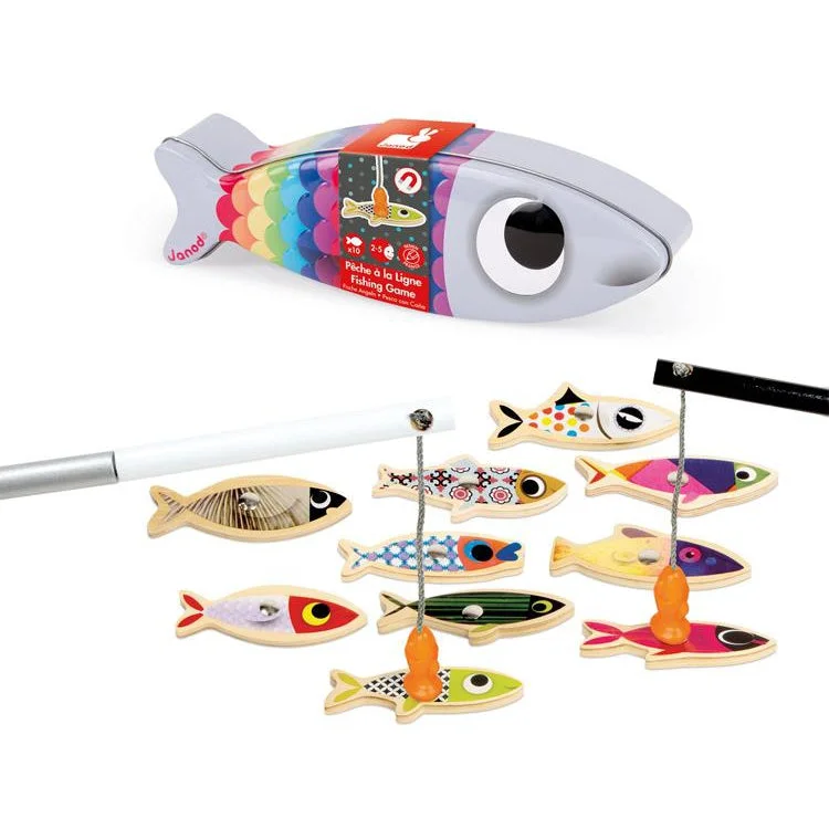 eco-friendly and safe wooden toys                   Sardine Fishing Game