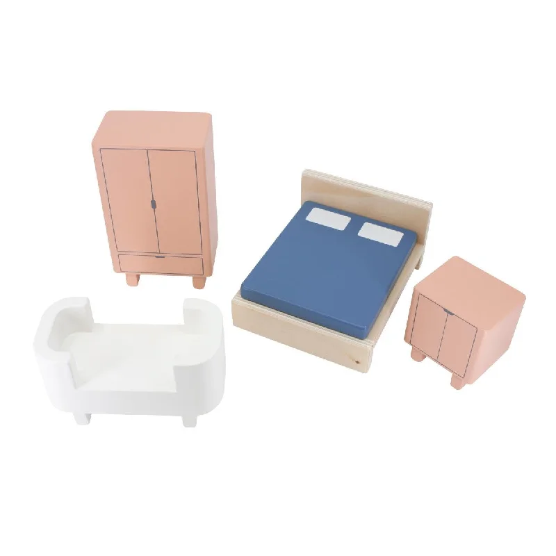 safe and non-toxic wooden toys that parents can trust Sebra Dolls House Furniture - Bedroom safe and non-toxic wooden toys that parents can trust Sebra Dolls House Furniture - Bedroom