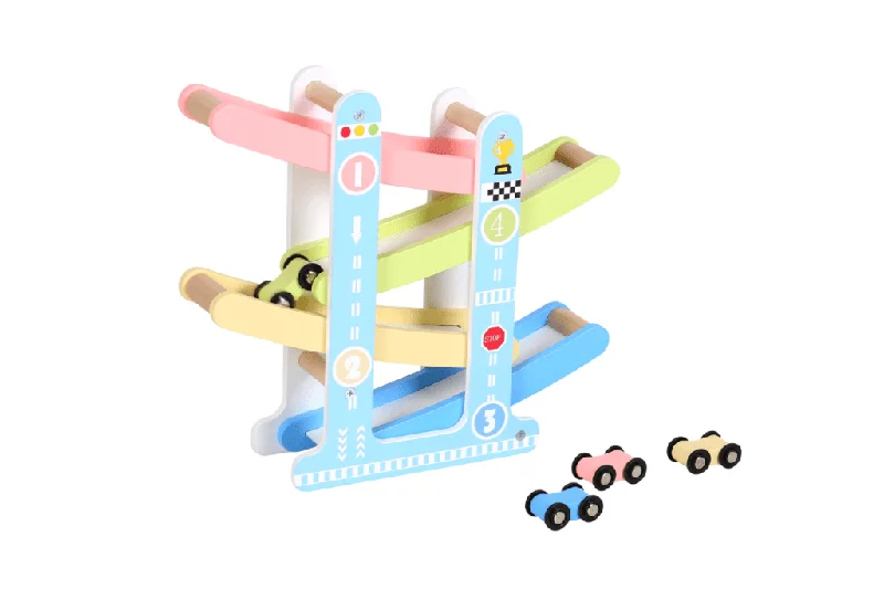 naturally finished and non-toxic wooden toys                   Slide Car Racing