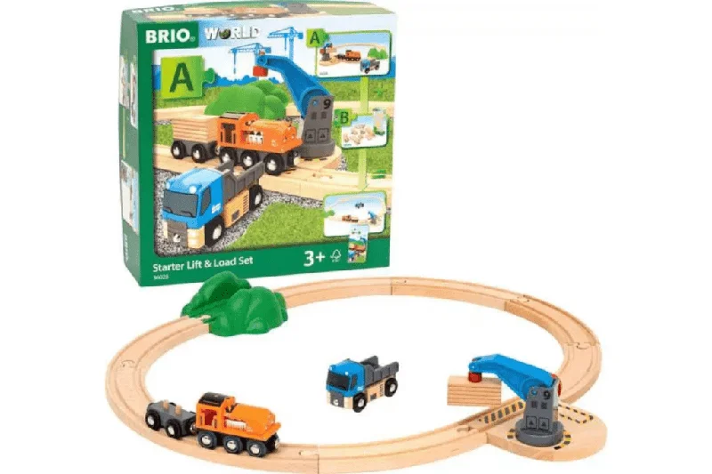 colorful and cheerful wooden toys                   Starter Lift & Load Set