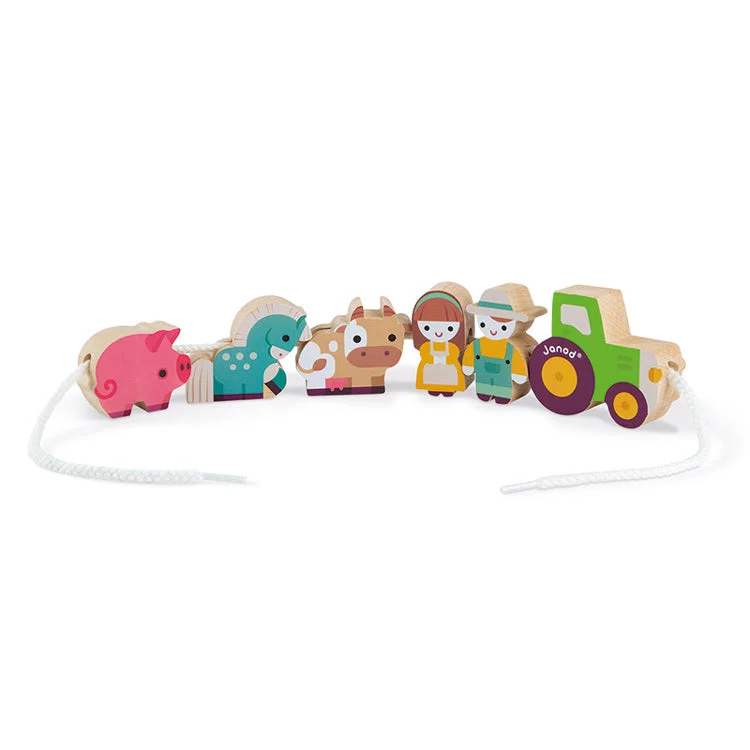 skillfully made wooden toys               Stringable Farm Beads