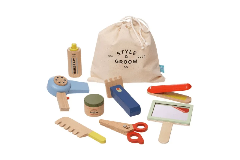 playful wooden toys                  Style & Groom Wooden Hair Styling Set