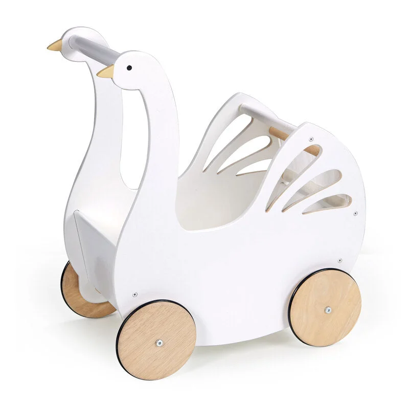 colorful and cheerful wooden toys                   Sweet Swan Pram