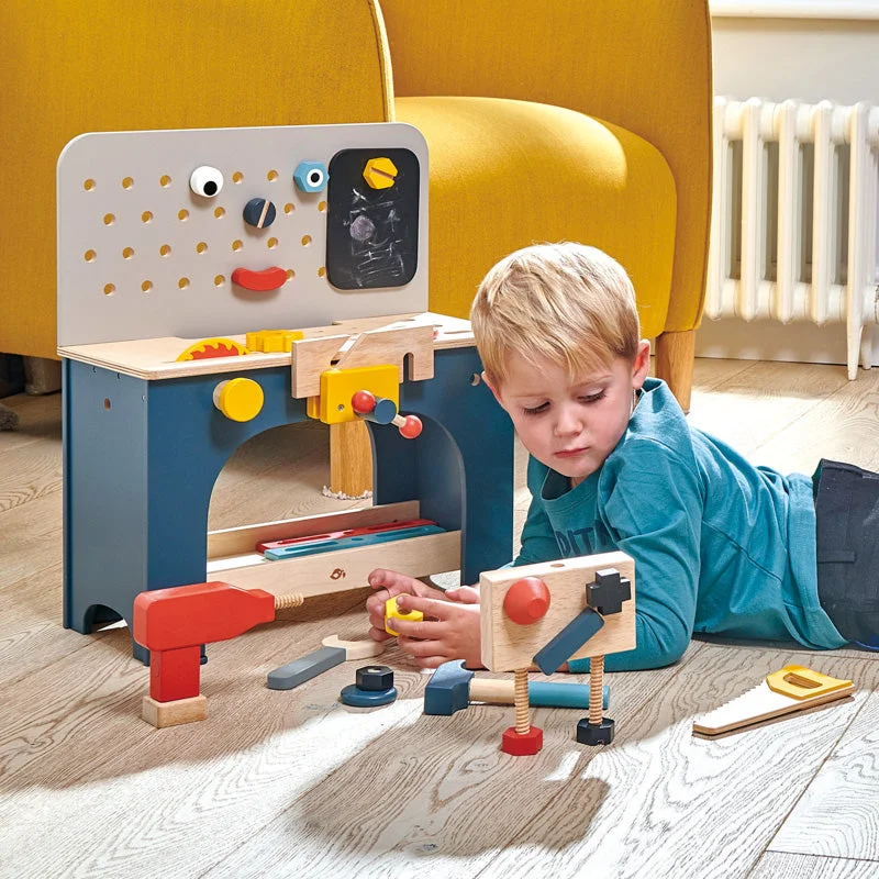 child-safe wooden toys                 Table Top Tool Bench
