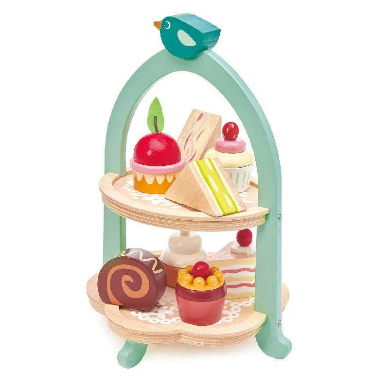 non-toxic wooden toys                   Tender Leaf Toys Birdie Afternoon Tea Stand