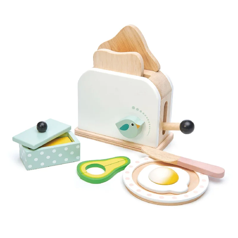 eco-friendly and safe wooden toys                   Tender Leaf Toys Breakfast Toaster Set
