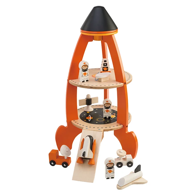 naturally finished and non-toxic wooden toys Tender Leaf Toys Wooden Cosmic Rocket Playset naturally finished and non-toxic wooden toys Tender Leaf Toys Wooden Cosmic Rocket Playset
