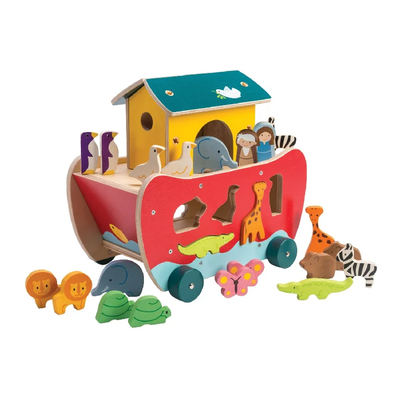 enchanting wooden toys that spark imagination Tender Leaf Toys Noah's Shape Sorter Ark enchanting wooden toys that spark imagination Tender Leaf Toys Noah's Shape Sorter Ark