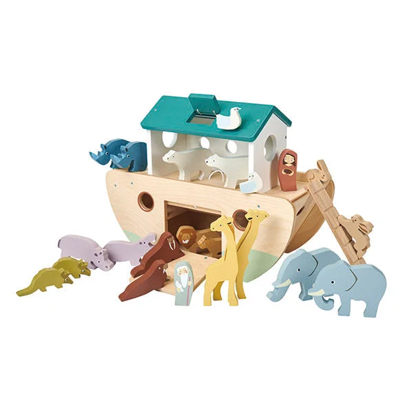 sturdy and safe wooden toys                 Tender Leaf Toys Wooden Noah's Ark