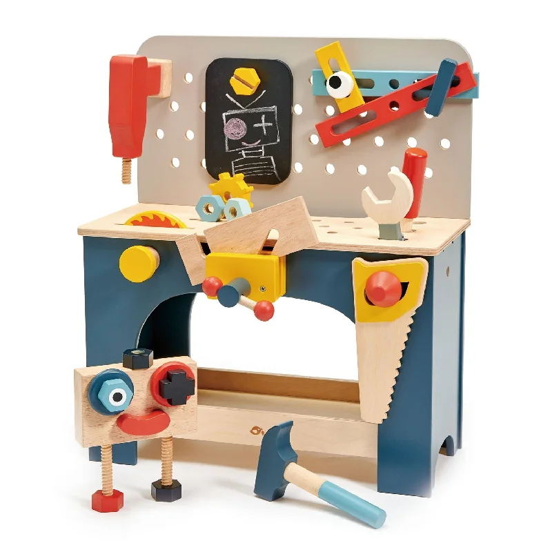 eco-friendly and safe wooden toys                   Tender Leaf Toys Wooden Tool Bench