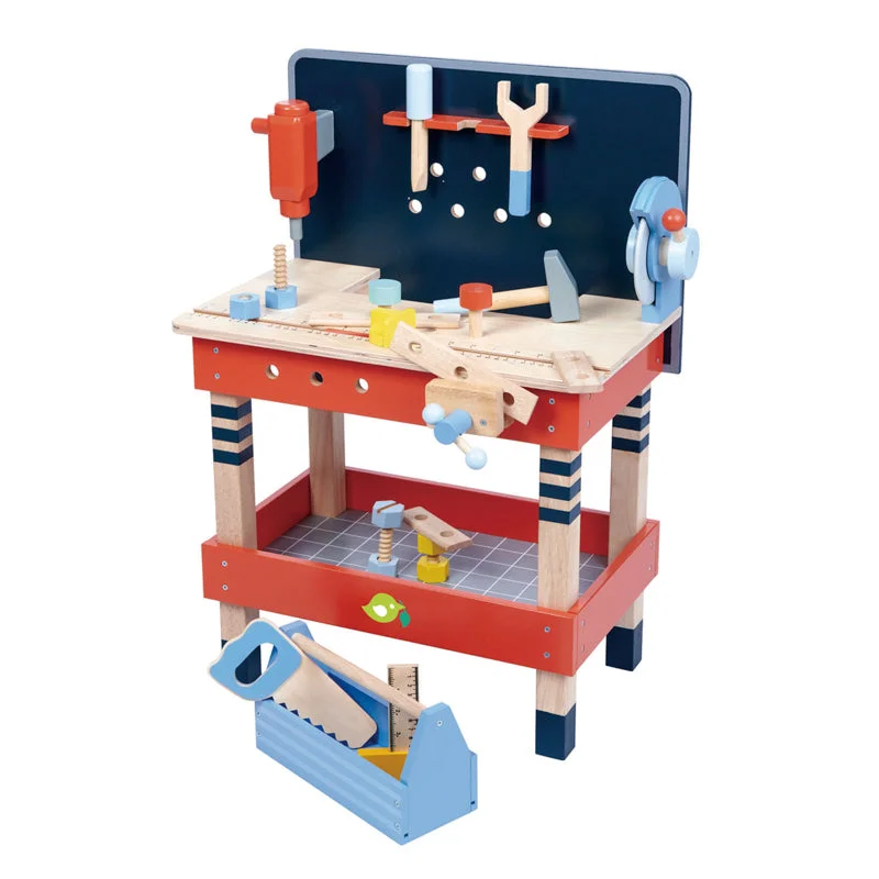 child-safe wooden toys                 Tenderleaf Tool Bench