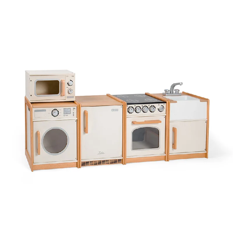 delightful wooden toys for children                   Tidlo White Play Kitchen Bundle