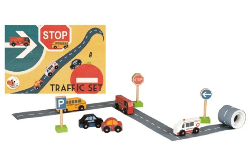 beautiful and detailed wooden toys that inspire creativity                   Traffic Set