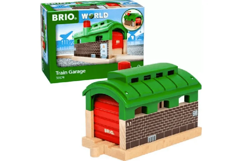 intricately designed wooden toys                 Train Garage