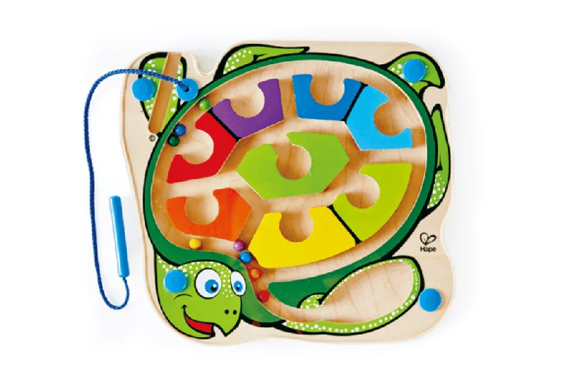 enchanting and whimsical wooden toys for children                   Turtle Magnetic Maze
