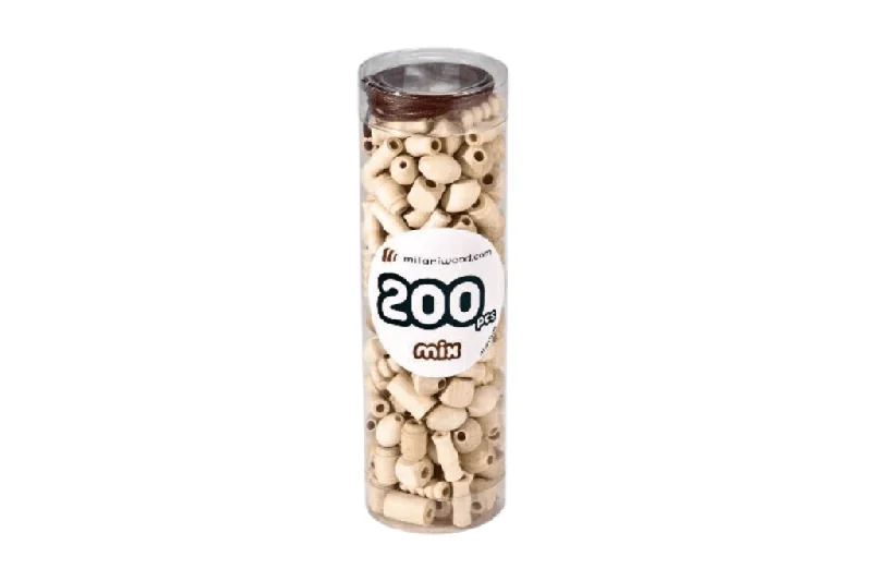 sturdy and reliable wooden toys that provide hours of fun Wooden Mixed Shaped Beads (200pcs) by Milaniwood sturdy and reliable wooden toys that provide hours of fun Wooden Mixed Shaped Beads (200pcs) by Milaniwood