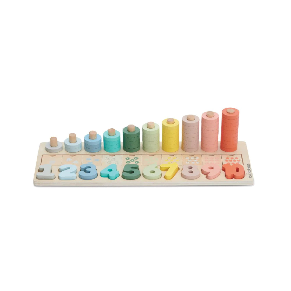 playful wooden toys                  Wooden Numbers & Blocks Counting Set