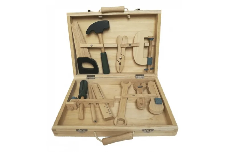 thoughtfully designed wooden toys              Wooden Tool Box and Tools