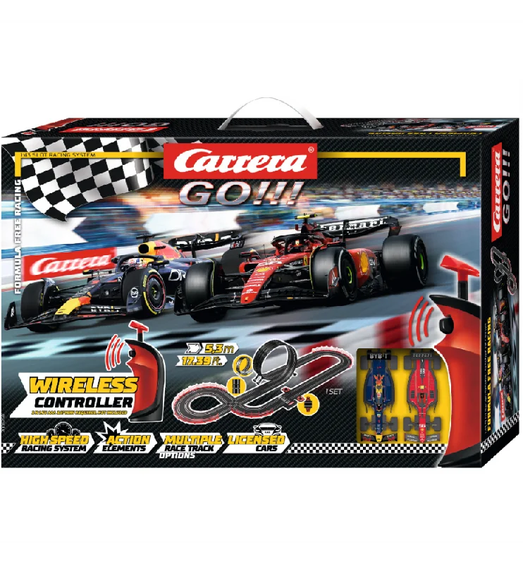 High-quality materials toys 1/43 Formula Free Racing Ferrari & Red Bull (Wireless) - GO!!! Slot Car Sets