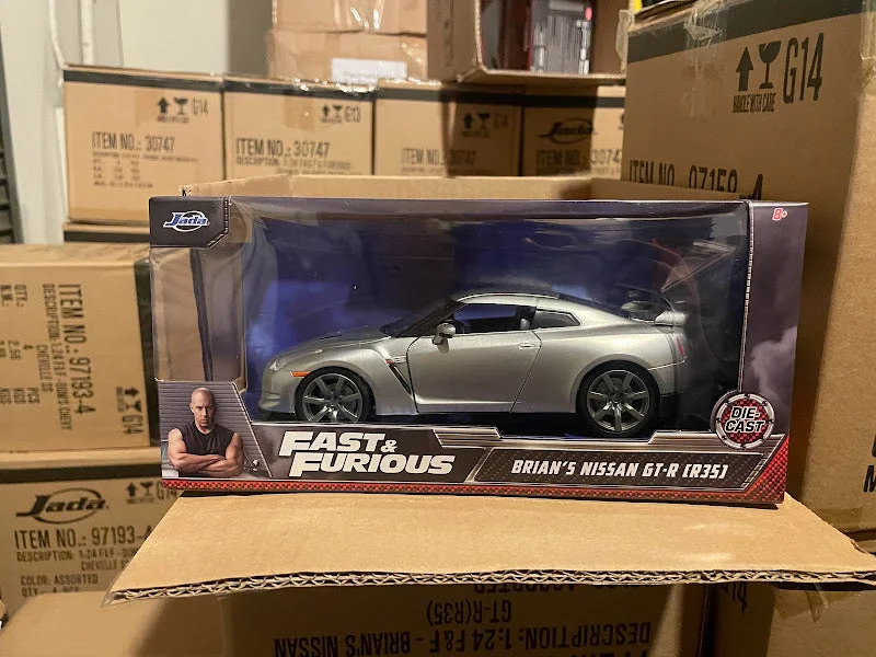 Fun toy cars2022 Jada Blue Package Fast Furious Brian's Nissan GT-R (R35)