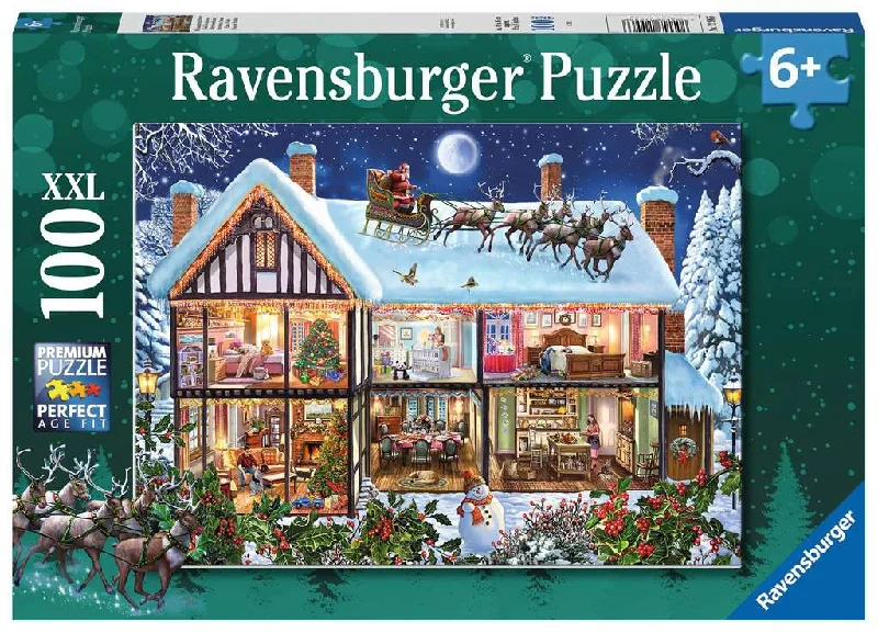 Thought-provoking puzzles Christmas At Home 100 Piece Puzzle