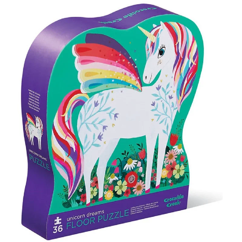Age-appropriate puzzles Crocodile Creek Puzzle | Floor | 36 pc Unicorn Dreams