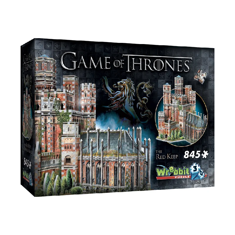 Age-appropriate puzzles Wrebbit Game of Thrones The Red Keep 3D Puzzle, 845 Pieces