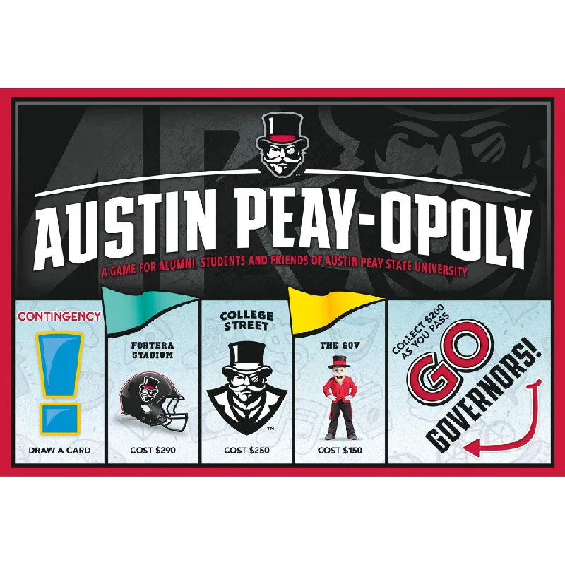 Time-consuming puzzles Austin Peay State University Monopoly-Style Board Game, Ages 8+