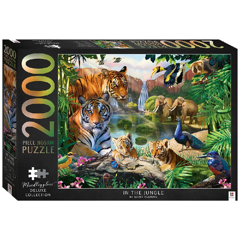 Competitive games Mindbogglers Artisan Jungle Tiger Family Jigsaw Puzzle - 2000 pc