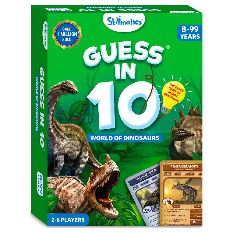 Strategic puzzles Skillmatics Guess in 10: Deadly Dinosaurs Card Game